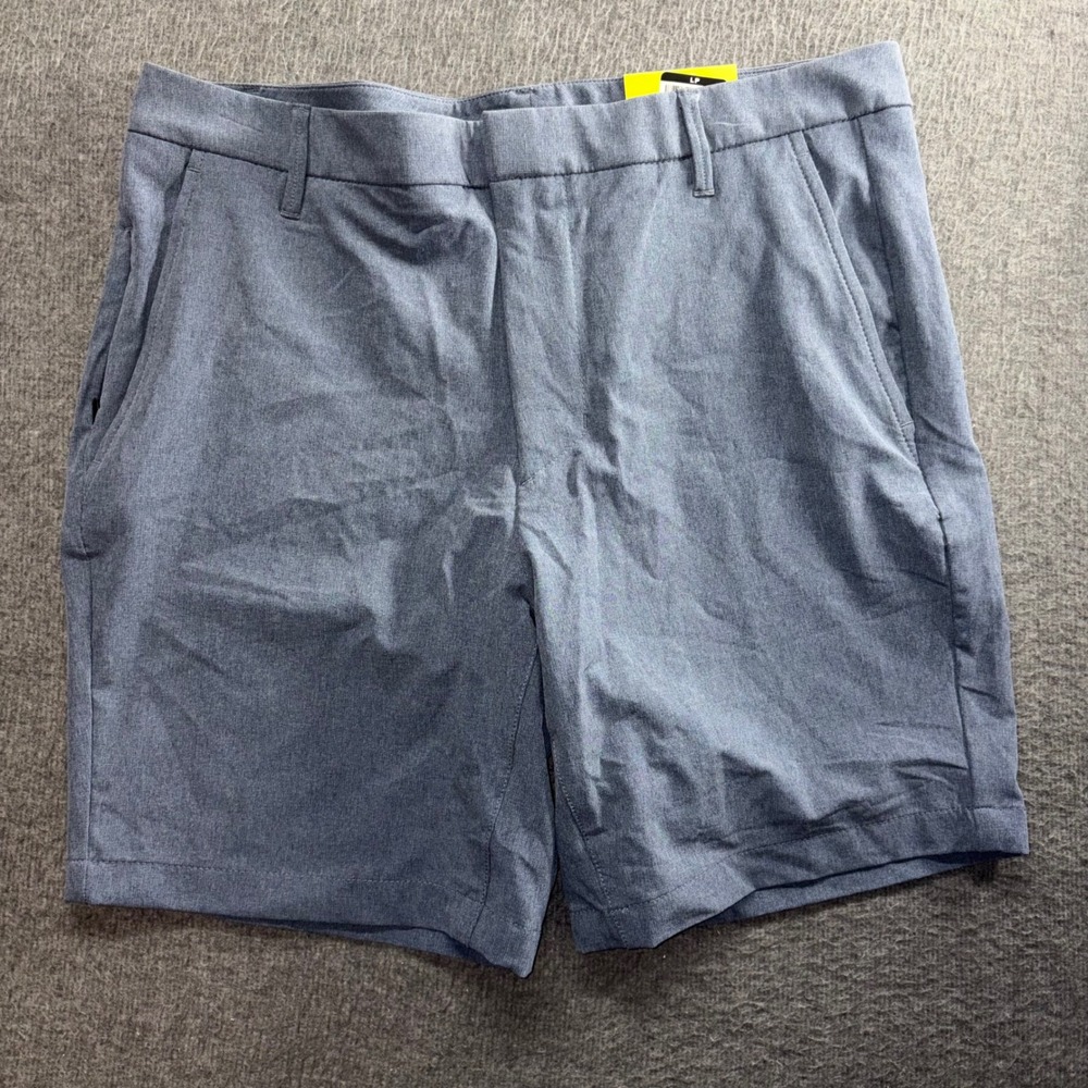 All in Motion Mens Golf Shorts Blue Gray Heather Performance Stretch Size 34